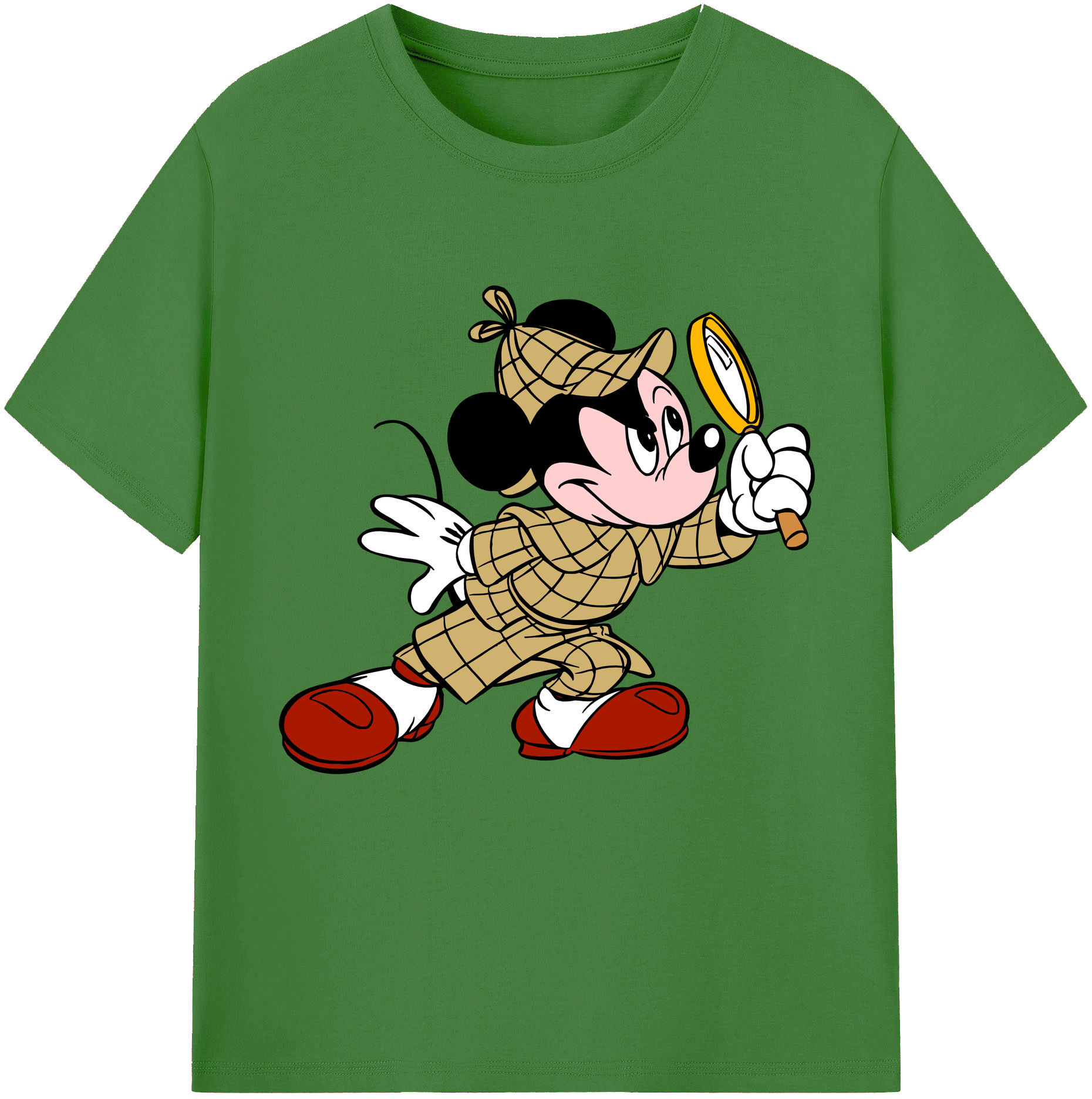 （画像用） ミッキーマウス Mickey Mouse レディースカジュアルプリントTシャツ（綿100％）
